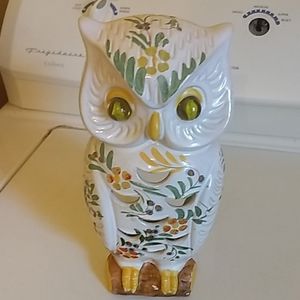 Awesome owl tea light burner 9 inch tall nice cond